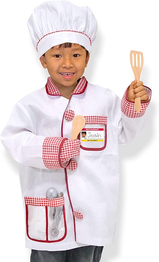 Melissa & Doug Chef Role Play Costume Dress -Up Set With Realistic Accessories