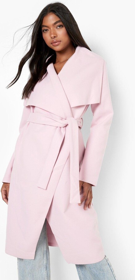 pink waterfall coat