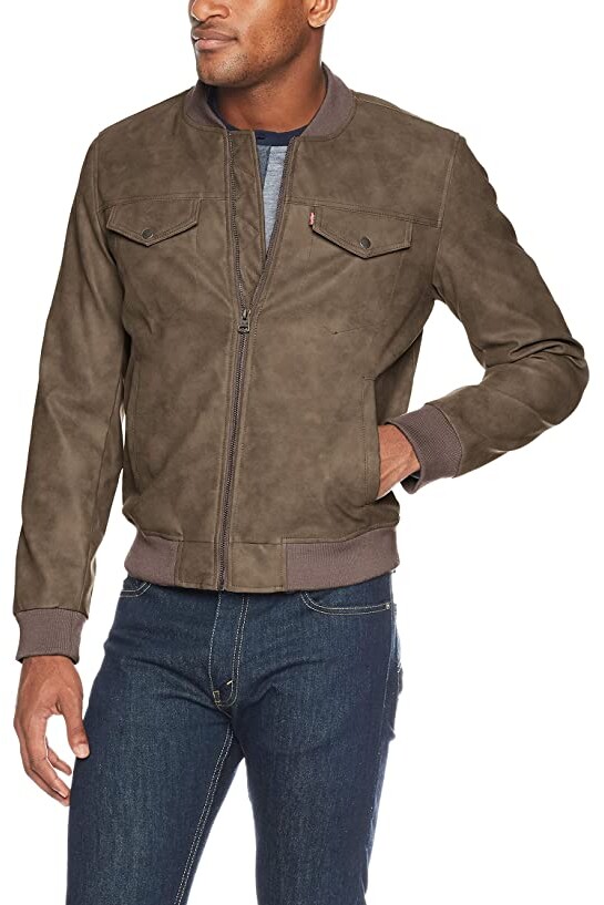 levis leather bomber jacket