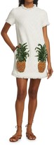 Thumbnail for your product : Oscar de la Renta Pineapple-Embroidered Tweed Shift Dress