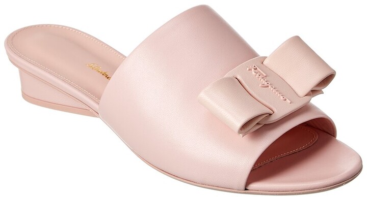 pink ferragamo slides