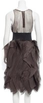 Thumbnail for your product : Vera Wang Chiffon-Tiered Midi Dress