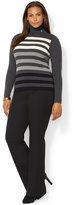 Thumbnail for your product : Lauren Ralph Lauren Plus Size Striped Turtleneck Sweater
