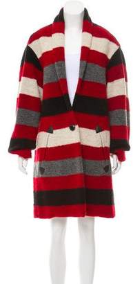 Etoile Isabel Marant Striped Wool-Blend Coat