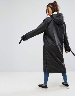 ASOS Maxi Raincoat With Borg Lining