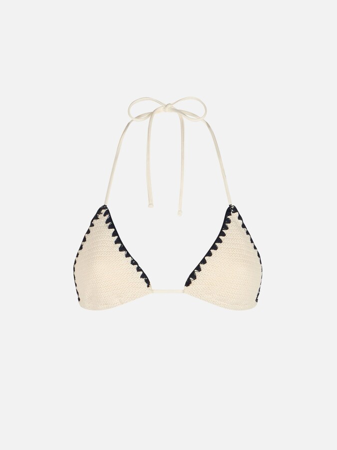 MC2 Saint Barth Woman Crochet Triangle Top Swimsuit Leah
