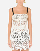 Thumbnail for your product : Dolce & Gabbana Laminated lace bustier