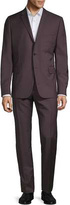 Valentino Men's Bordeaux Notch Suit