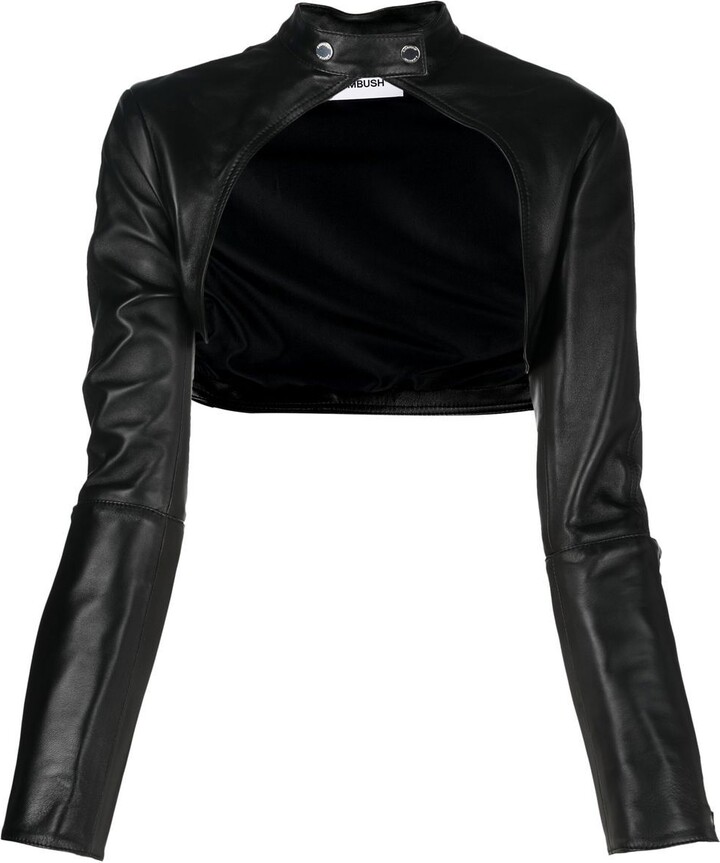 Ambush Leather Bolero Jacket - ShopStyle