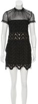 Thumbnail for your product : Self-Portrait Sheer-Accented Guipure Lace Dress