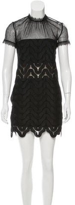 Self-Portrait Sheer-Accented Guipure Lace Dress