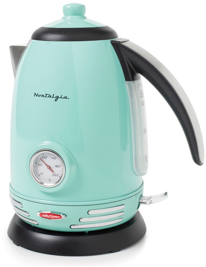 Nostalgia Retro Electric Water Kettle with Strix Thermostat, Set of 3