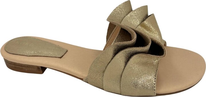 Koko + Palenki Women's Frilly Sandals In Gold