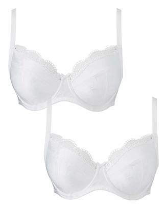 Pretty Secrets 2Pack Anne Full Cup Wired White Bras