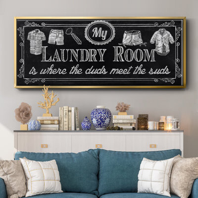 Red Barrel Studio Duds and Suds- Framed Canvas