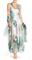 Thumbnail for your product : Komarov Corset Back Charmeuse Gown with Shawl
