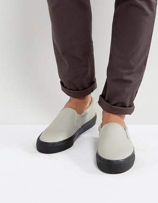 ASOS Slip On Plimsolls In Grey With Chunky Black Sole