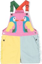 Thumbnail for your product : Stella McCartney Kids Colour-Block Lovebird Dungarees