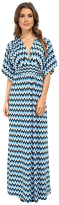 T-Bags 2073 Tbags Los Angeles Dolman Sleeve Rouched Waist Maxi