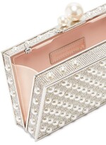 Thumbnail for your product : Sophia Webster Clara Pearl And Crystal-embellished Box Clutch - Silver Multi