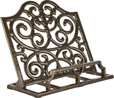 Astoria Grand Cookbook Stand Cast Iron Heavy-Duty Recipe Book Holder Kitchen Vintage Recipe Book Holder Reading Rest Holder For Easel/Counter/Books/Magazine/Ipad