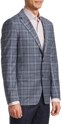 Saks Fifth Avenue COLLECTION BY SAMUELSOHN Wool Plaid Jacket