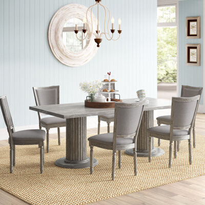 Laurel Foundry Modern Farmhouse Riverside Drive 6 - Person Solid Wood Dining Set