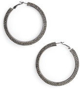 Thumbnail for your product : Natasha Couture Large Crystal Hoop Earrings