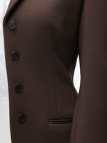 Thumbnail for your product : The Row Risa Single-breasted Wool-blend Twill Blazer - Dark Brown