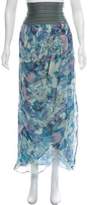 Thumbnail for your product : Elizabeth and James Printed Silk Skirt