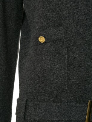 Chanel Pre Owned Fine Knit Belted Cardigan