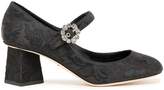 Thumbnail for your product : Dolce & Gabbana Embellished Brocade Mary Jane Pumps