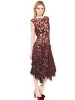 Thumbnail for your product : Nina Ricci Embellished Floral Lace Viscose Dress