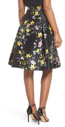 Eliza J Floral A-Line Skirt