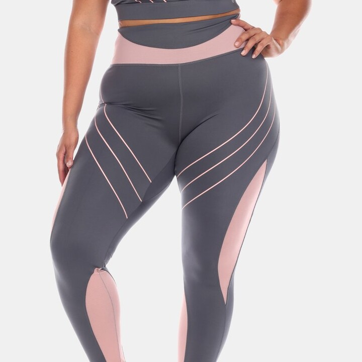 White Mark High-Waist Reflective Piping Fitness Leggings - ShopStyle