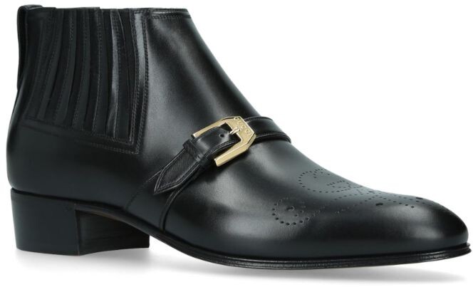 gucci buckle boots