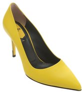 Thumbnail for your product : Fendi yellow leather 'Decollete' pointed toe stiletto pumps