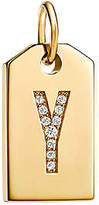 Thumbnail for your product : Tiffany & Co. Charms mini alphabet tag charm in 18k gold with diamonds