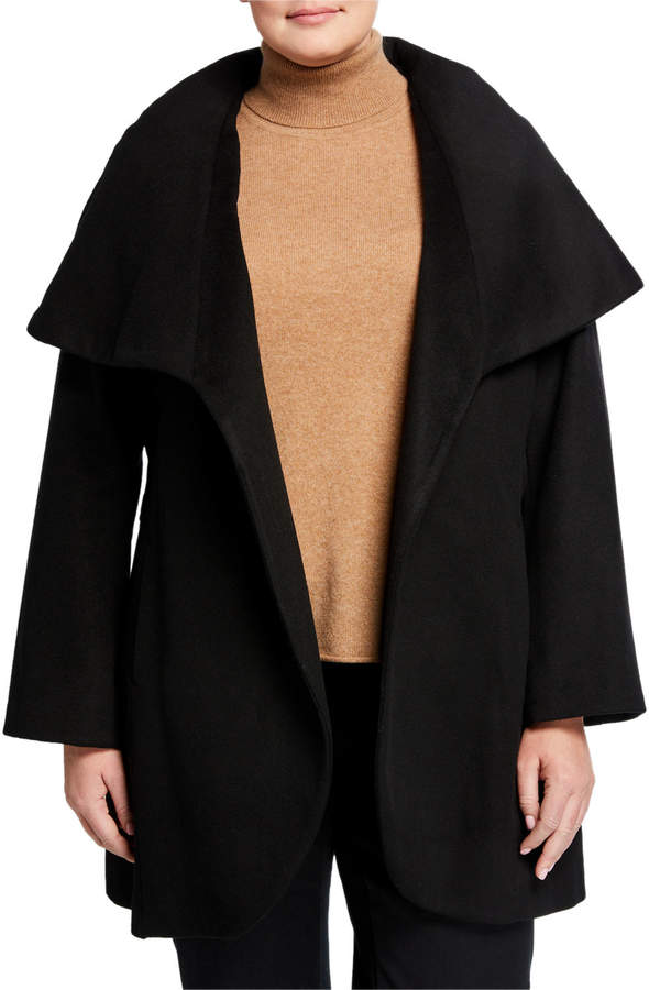 plus size wrap coat