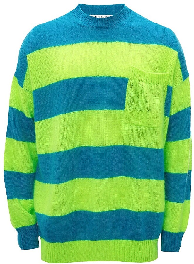 jw anderson rugby stripe crewneck sweater