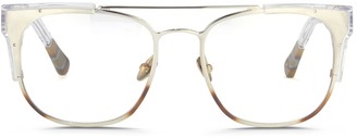 Kris Van Assche KRISVANASSCHE x Linda Farrow oversize wire D-frame optical glasses