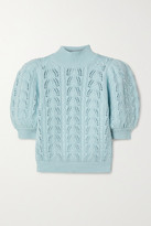 Thumbnail for your product : Alice + Olivia Kyoko Pointelle-knit Wool-blend Turtleneck Sweater