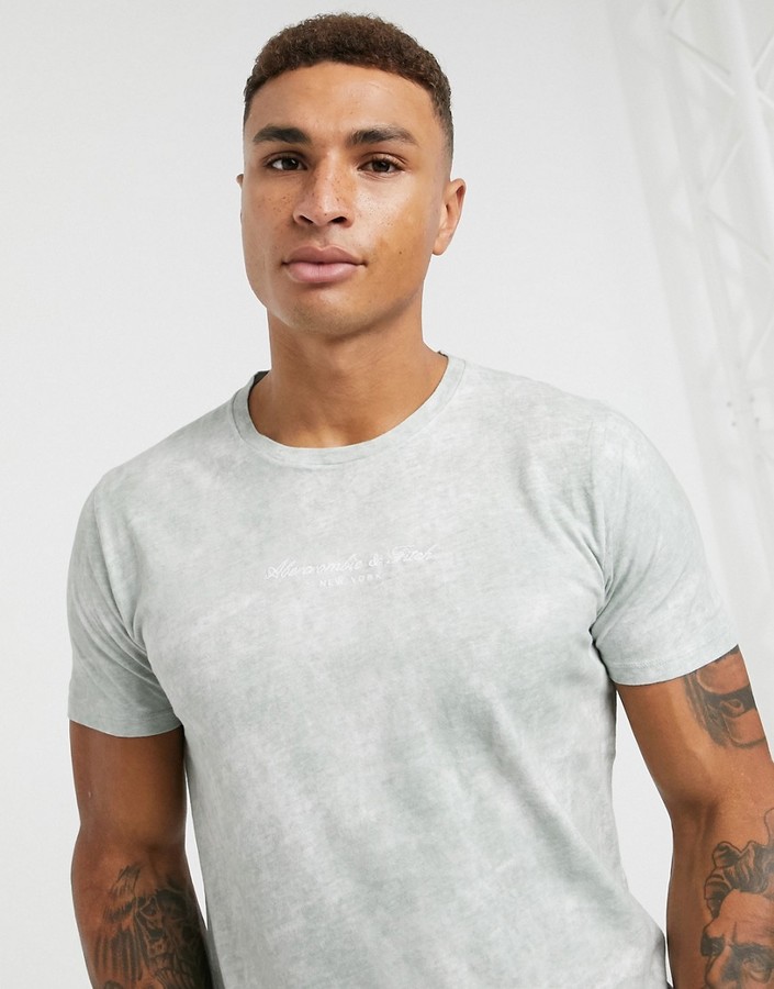 Abercrombie & Fitch washed out t-shirt in green - ShopStyle