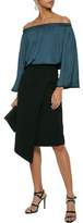 Thumbnail for your product : Halston Off-the-shoulder Shirred Charmeuse Top