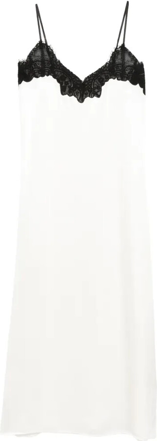 Co Cami lace-trim midi slip dress