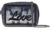 Thumbnail for your product : Stella McCartney Falabella Embroidered Bleached Denim Shoulder Bag