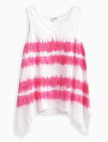 Thumbnail for your product : Splendid Girl Tie Dye Stripe Voile with Fray Tank