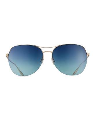Barton Perreira Quimby Titanium Butterfly Sunglasses, Gold