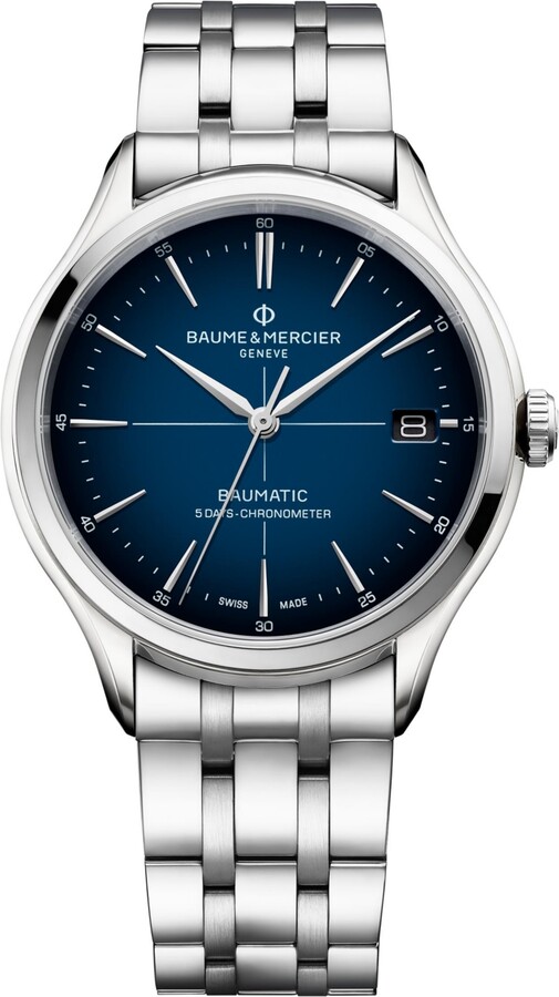 Baume & Mercier Men's Swiss Automatic Clifton Stainless Steel Bracelet Watch 40mm