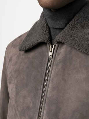 Salvatore Santoro Shearling-Collar Leather Jacket